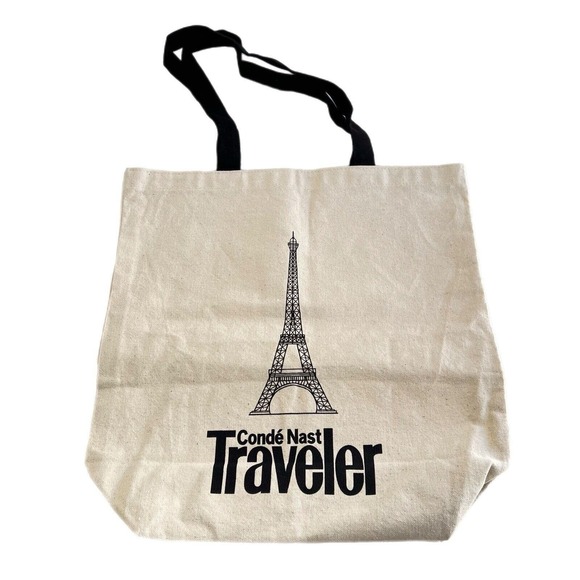 Conde Nast Handbags - Conde Nast Traveler Eiffel Tower Canvas Tote Bag